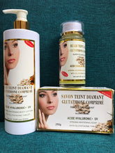 Lait Teint Diamant Glutathione Comprime, Whitening Lotion With Glutathione + Serum + Soap - Afro Body Glow